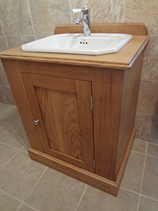 Wood bathroom vanity Cheshire