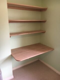 Oak shelves Cheshire