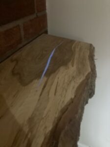 Bespoke oak shelf Cheshire